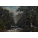 J.Fairbank (19th/20th Century), oil on board, 'Garwick Glen, Isle of Man', signed to the lower left,