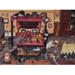 Linda Jane Smith (Contemporary, British), Artist's Proof, 'Boudoir Bedlam', signed to the lower