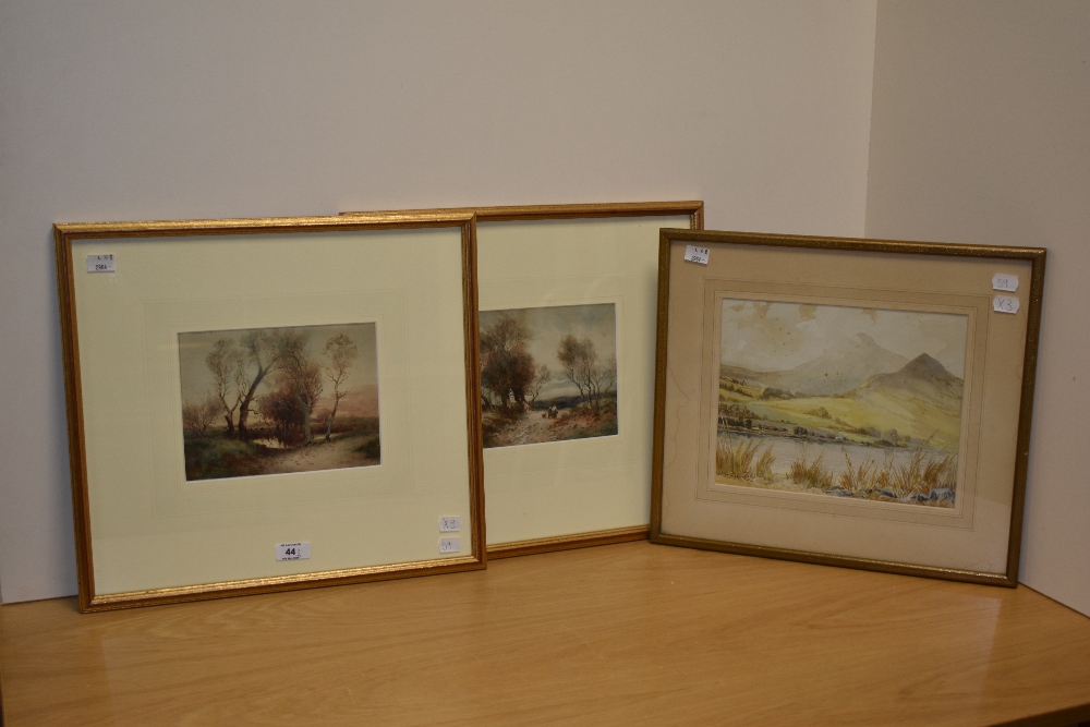H.Nesbit (19th/20th Century, British), watercolour, Two illustrations of barren tree landscapes, - Bild 2 aus 8