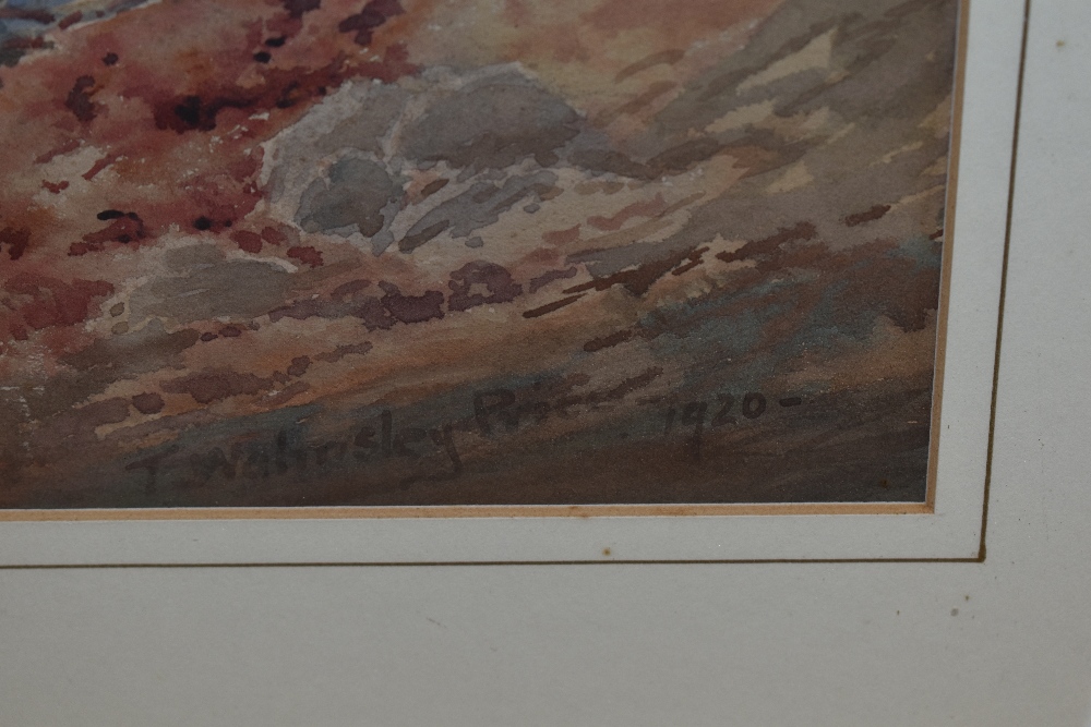 Thomas Walmsley Price (1855-1933, British), watercolour, A dramatic Scottish or Welsh mountain - Image 3 of 4