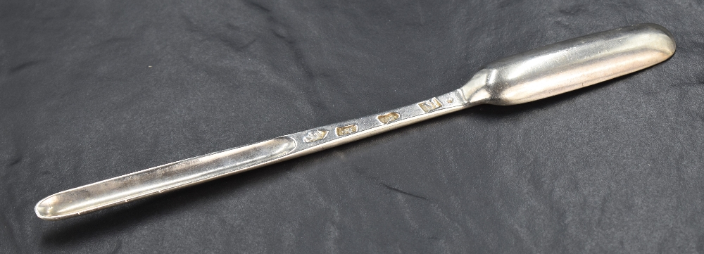 A scarce and appealing late George I/early George II silver marrow scoop, of traditional form with - Image 2 of 4