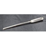 A scarce and appealing late George I/early George II silver marrow scoop, of traditional form with
