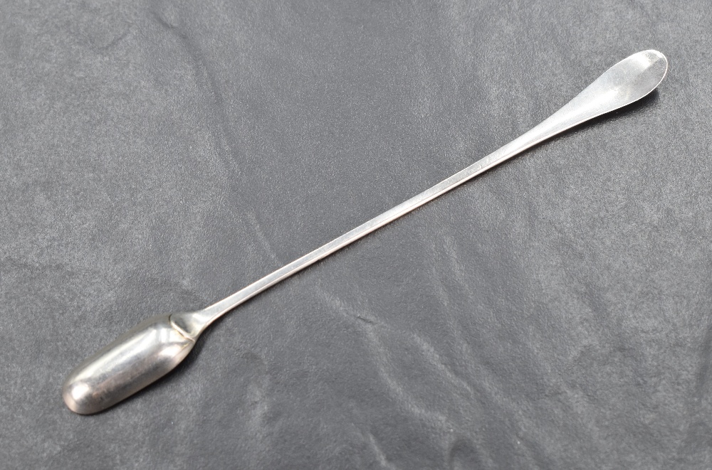 An unusual 19th century white metal marrow scoop, of diminutive size with 2.5cm scoop section - Image 2 of 2
