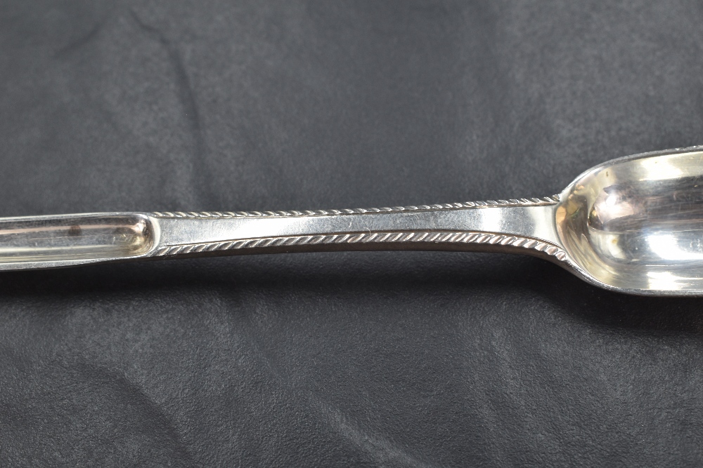 A George III silver marrow scoop, of traditional design with feather edge moulding to the central - Image 4 of 6