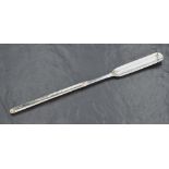 A rare George III provincial silver marrow scoop, of plain but slender conventional form with