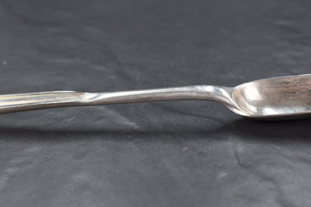 A late George II silver marrow scoop, of conventional design with rounded central grip, the - Image 4 of 4