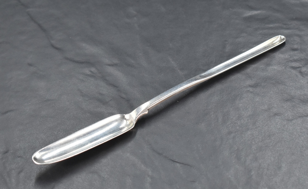 An early Victorian silver marrow scoop, of conventional form with flared shoulders and shallow - Image 2 of 6