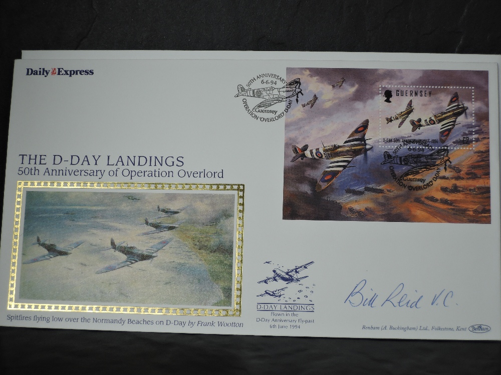 OPERATION OVERLORD 1994 TRIO OF SIGNED FIRST DAY COVERS INCLUDING JOHNNIE JOHNSON Trio of Benham - Image 4 of 4