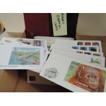 GUERNSEY COLLECTION OF APX 150 FIRST DAY COVERS IN ALBUMS & LOOSE 3 albums full of first day