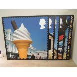 GB 2007 BESIDE THE SEASIDE SET OF 6 'GIANT' STAMP PRINTS 54cmx54cm Very novel, and not seen before