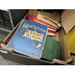 BOX WITH 8 MIXED STAMP COLLECTIONS ALL ERAS, MINT AND USED. Box with 8 varied stamp collections,