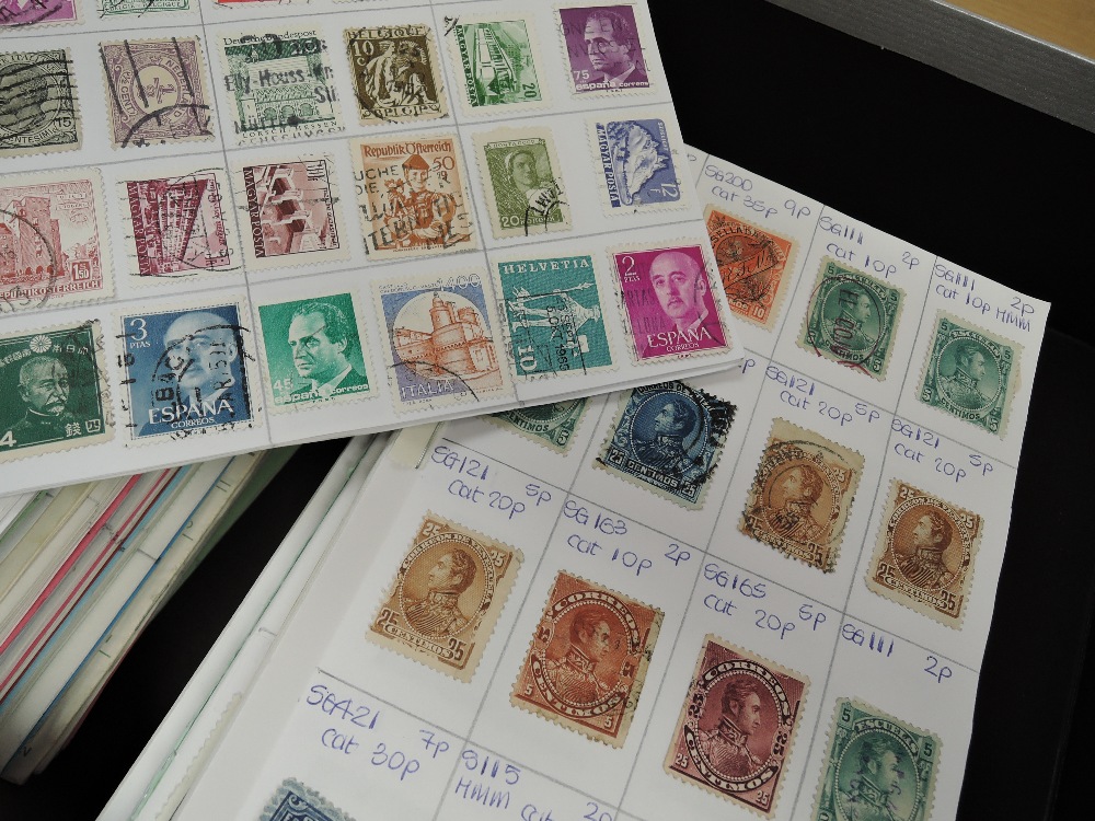 WORLD STAMPS IN APX 50 OLD CLUB BOOKS - ALL ERAS, MINT AND USED Old box with in the region of 50 old - Image 2 of 5