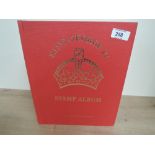 SG KING GEORGE VI STAMP ALBUM (1956 EDITION) WITH SMALL COLLECTION Fine SG GVI album, with all