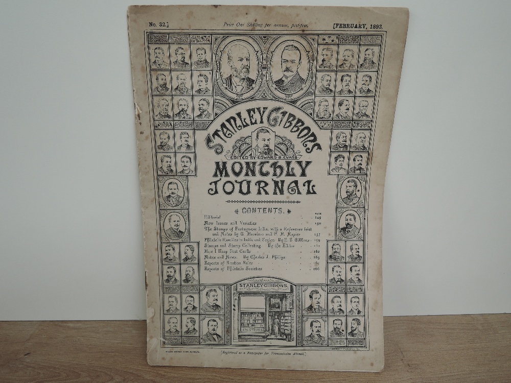 STANLEY GIBBONS MONTHLY JOURANAL NO. 32 FROM FEBRUARY 1893 Dating 1893, copy of the Gibbons