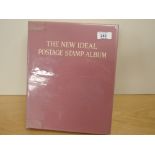 NEW IDEAL POSTAGE STAMP ALBUM 1840-1935 WITH USED STAMP COLLECTION WITHIN New Ideal Postage Stam
