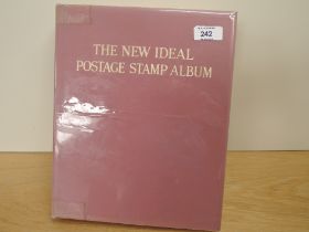 NEW IDEAL POSTAGE STAMP ALBUM 1840-1935 WITH USED STAMP COLLECTION WITHIN New Ideal Postage Stam