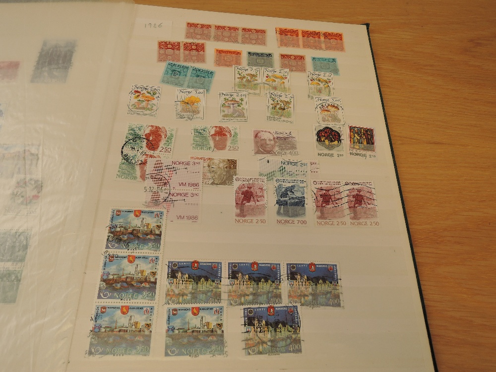 NORWAY, STAMP COLLECTION IN 2 STOCKBOOKS, ALL ERAS MINT AND USED Couple of stockbooks, with good and - Image 6 of 6