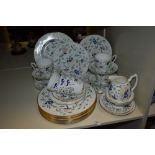 A selection of Coalport 'Pageant' breakfast cups, saucers, dinner plates, jug, sugar basin and