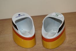 Two vintage Hapag-Lloyd cruise liner ashtrays.