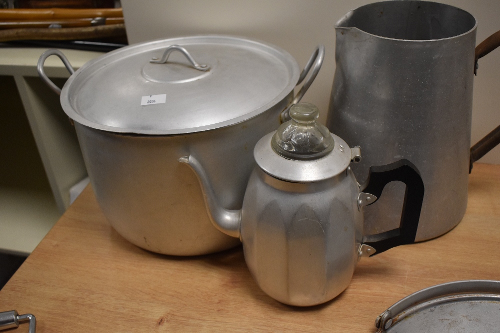 A collection of vintage aluminium pots, pans, pressure cooker etc. - Image 2 of 3
