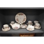 A collection of Wedgwood 'Sandon' including teapot, cups and saucers and sugar basin, having