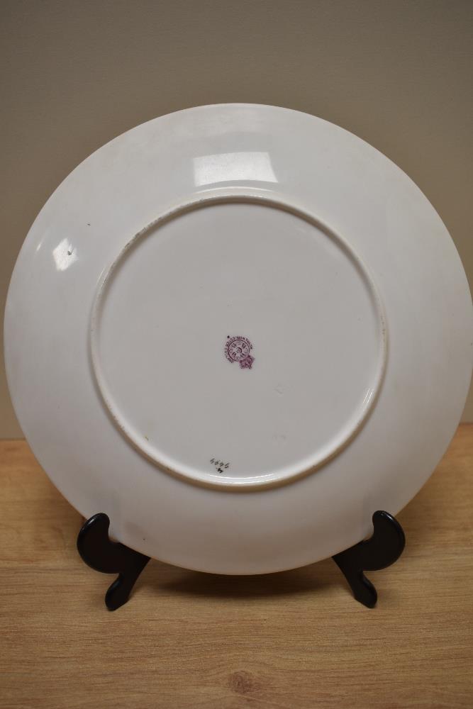 A hand painted Royal Worcester plate, circa 1916, having Highland cattle and mountain scene depicted - Image 3 of 3