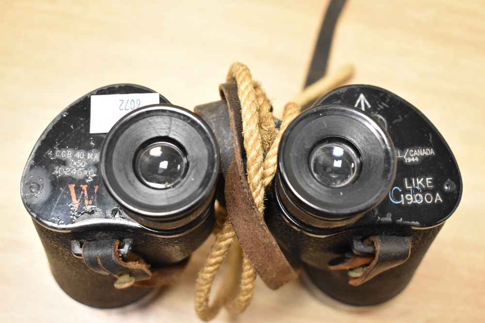 A pair of mid-20th Century Tecnar by Swift 10 x 50 binoculars, another pair of binoculars with Broad - Bild 5 aus 5