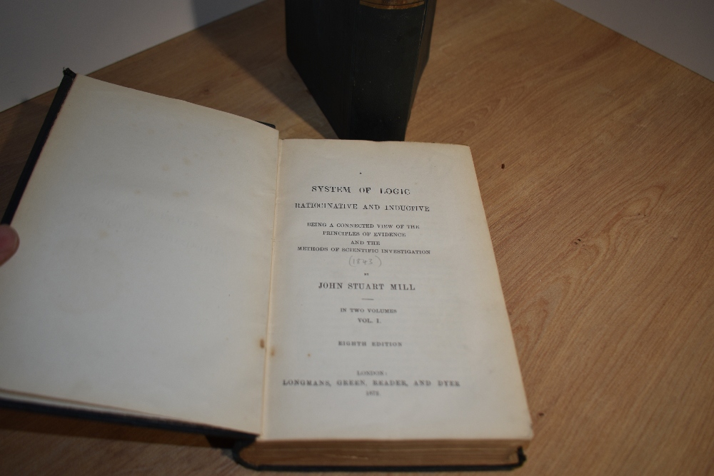 Science. Mill, John Stuart - A System of Logic. Ratiocinative and Inductive. In Two Volumes. London: - Image 2 of 2