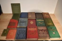 Cloth-bound miscellany. Decorative bindings. Mainly literature and historical interest. (17)