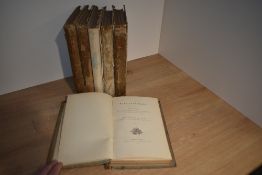Antiquarian. Ruskin, John - Fors Clavigera. George Allen: 1871-1876. In six volumes. Worn
