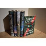 Literature. Bernard Cornwell. A small selection of novels. Includes: Sharpe's Christmas (2003),