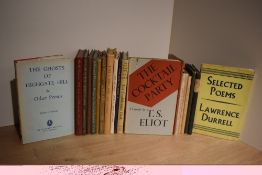 Poetry. A 20th century hardback selection, majority first editions. Includes: Durrell, Lawrence -