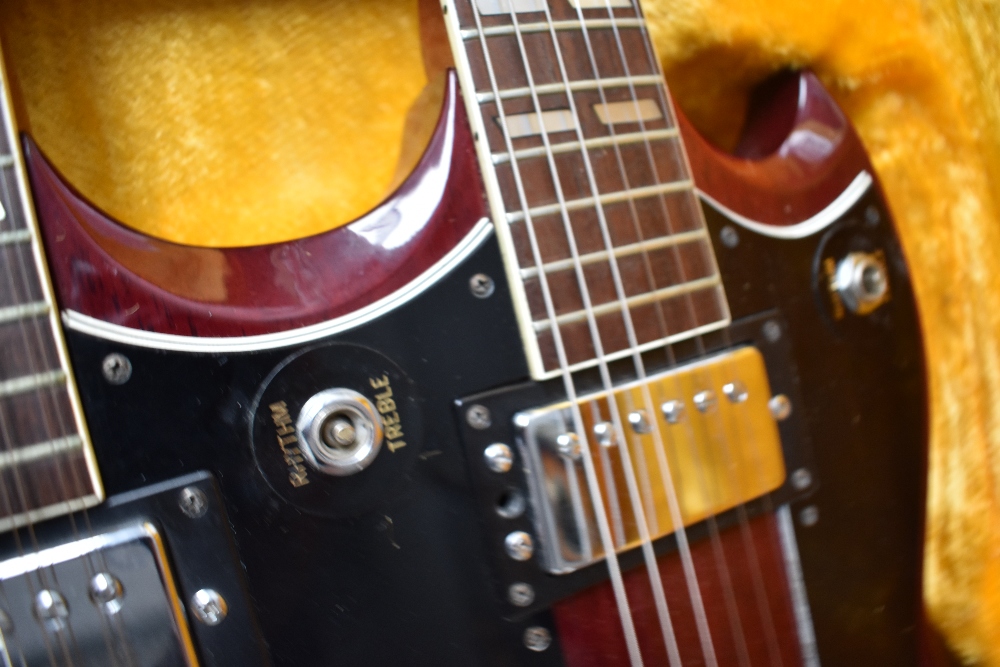 An Arbiter Double neck electric guitar 12/6 , in fitted case (part of the Olly Alcock collection) - Image 3 of 5