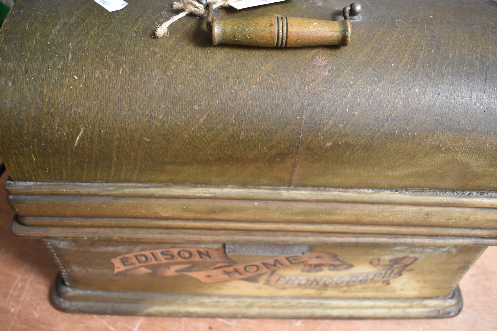 An Edison Type Three Home Phonograph and large selection of cylinders - Image 6 of 6