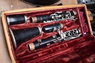 A vintage clarinet in Boosey and Hawkes case