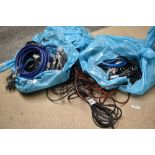 A large selection of various leads inlcuding Kettle power supply, XLR including multicore,