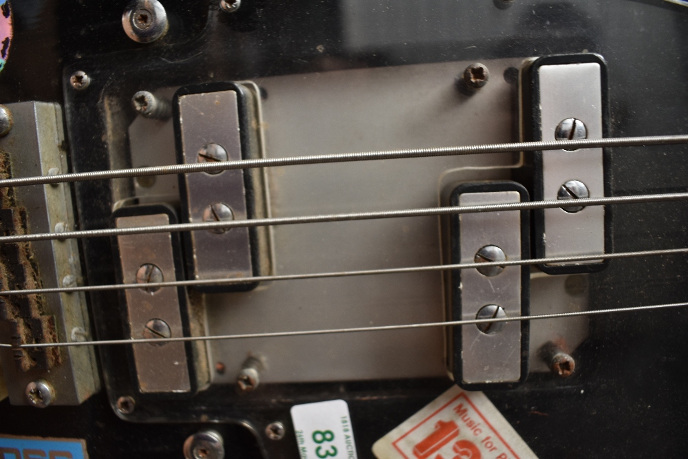 An interesting vintage (Shergold) Hayman electric bass guitar having semi hollow body, probably - Image 4 of 4