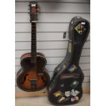 A Harmony master archtop guitar, with US case (This guitar forms part of the Olly Alcock