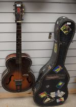 A Harmony master archtop guitar, with US case (This guitar forms part of the Olly Alcock