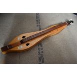 A vintage Appalachian style Dulcimer, internal label for Whiting , Milnrow (1971- no10) and