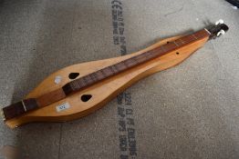 A vintage Appalachian style Dulcimer, internal label for Whiting , Milnrow (1971- no10) and