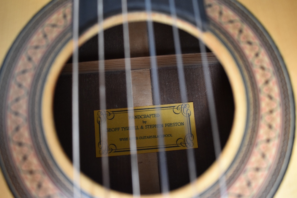 A classical guitar, labelled for Luthiers Tyrell & Preston, Wyre River Guitars, with hard case - Image 2 of 3