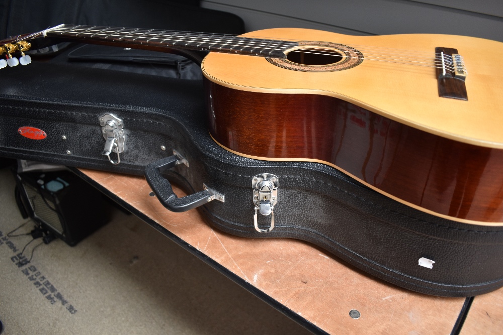 A classical guitar, labelled for Luthiers Tyrell & Preston, Wyre River Guitars, with hard case - Image 3 of 3