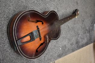 A Harmony master archtop guitar, with US case (This guitar forms part of the Olly Alcock