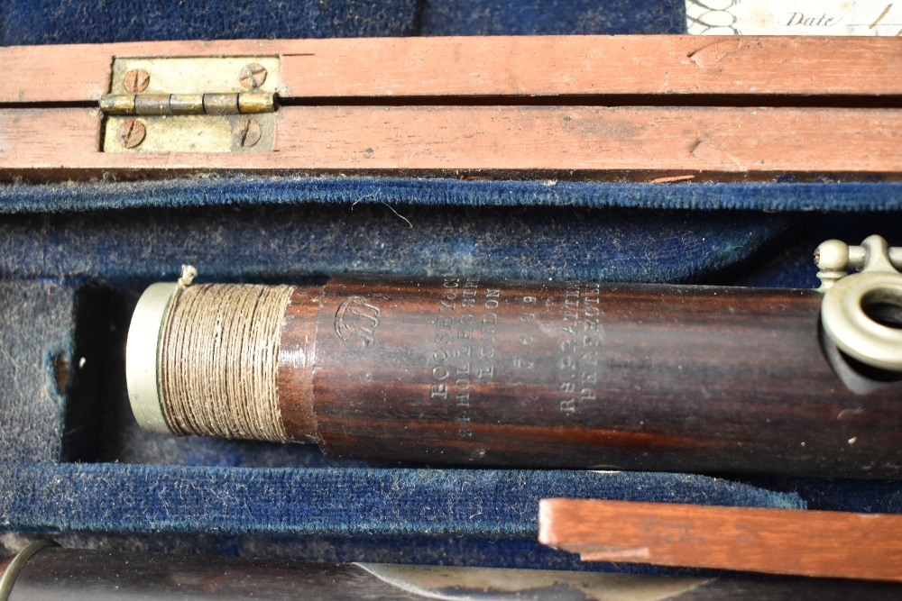A 19th Century rosewood flute, Boosey and Co , Pratten's perfected , with fitted and labelled - Bild 2 aus 4