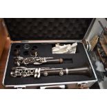 An unbranded clarinet, in modern padded case