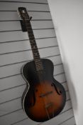 A rare Harmony F-36 archtop guitar, serial number unclear 0872?23?