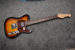 A G & L tribute series electric guitar, ASAT classic 'telecaster', in Ritter gig bag, with stand