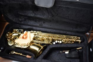A Sonata alto saxophone with case