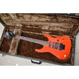 A Charvel Charvette electric guitar in fitted hard case